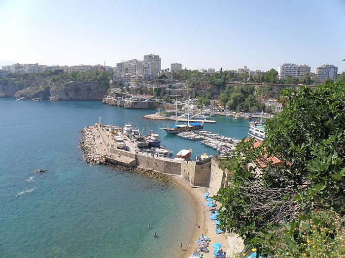 Modern harbor at Antalya Turkey