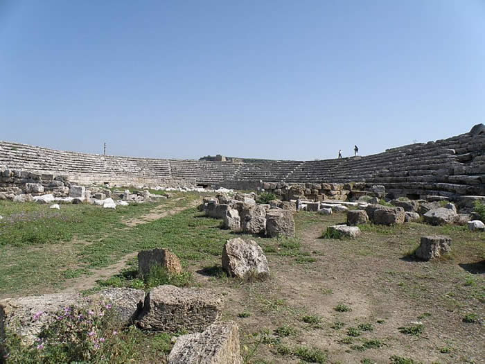 ruins of the stadium in ancient Perga